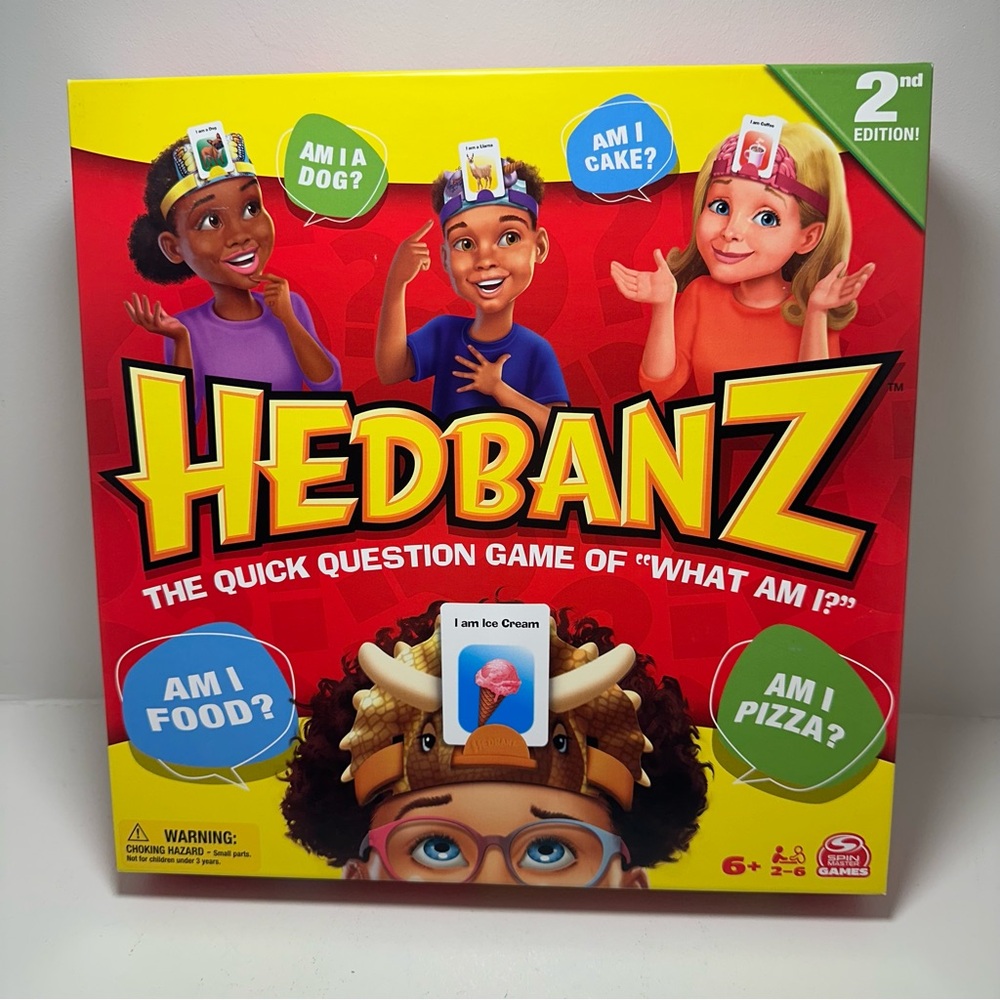 HEDBANZ Spin Master Games 2023 Edition New Cards Picture Guessing Board Game New